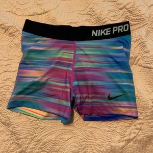 Colorful Nike Pro Shorts